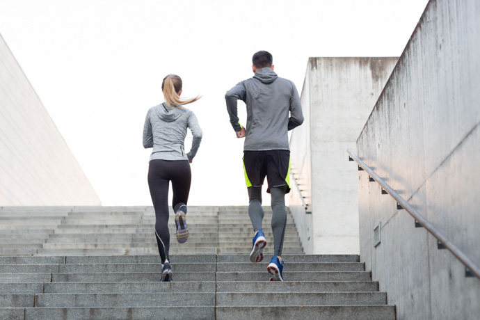 Pareja que sale a correr todos los días.