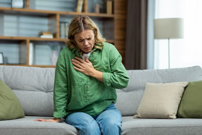 mujer que no tiene pulmones sanos