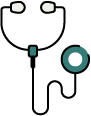Icono de un estetoscopio.